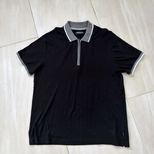 Kenneth Cole Men Polo Shirt size Black Large